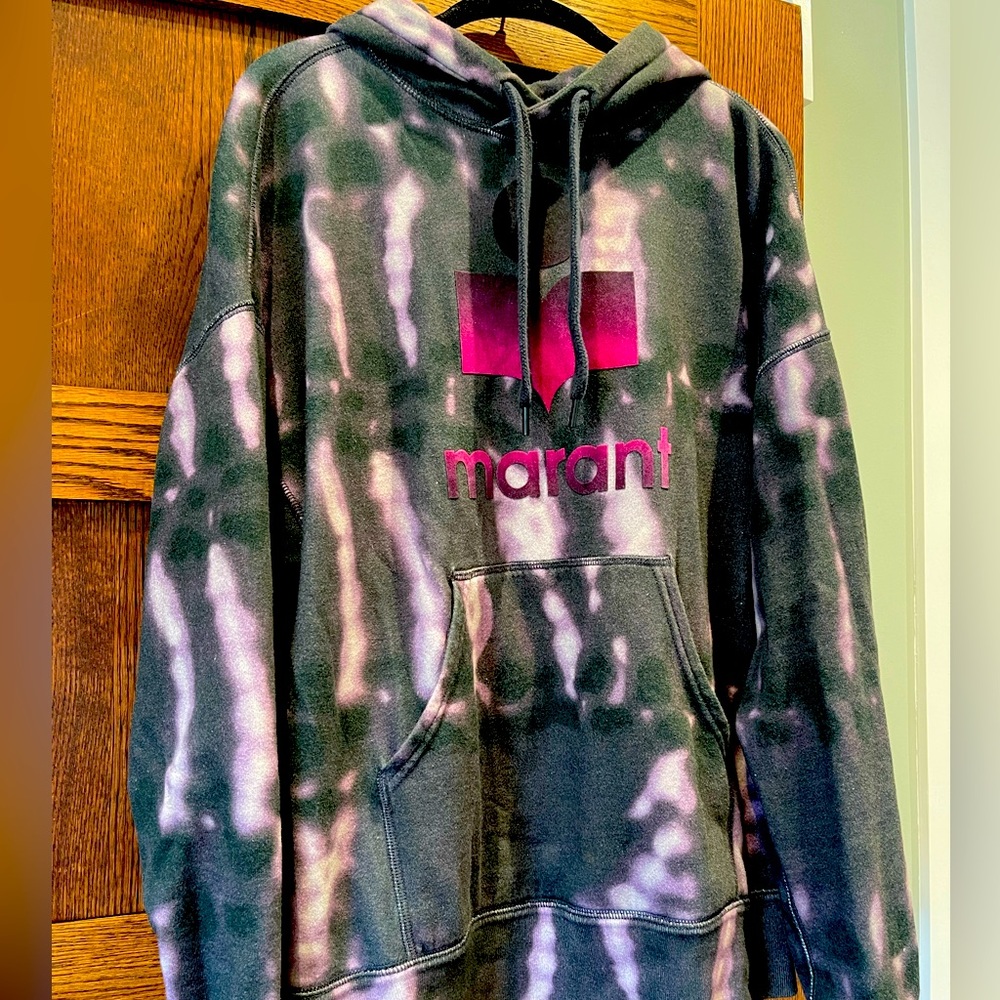 ISABEL MARANT Etoile Oversized Miley Hoodie Faded Night Tie Dye